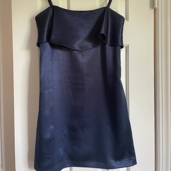 Urban Outfitters Navy Ruffle Dress - Picture 2 of 3